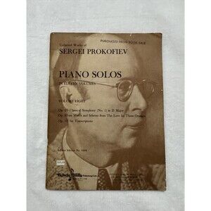 Prokofiev Piano Solos Sheet Music Volume 8 Op 25 33-ter 52 Symphony Book